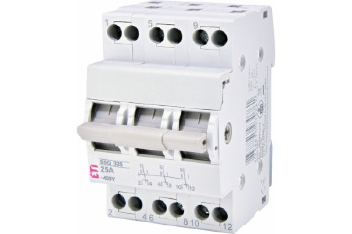 Перемикач навантаження SSQ 325 3 полюси 25А "1-0-2" ETI (002421434)