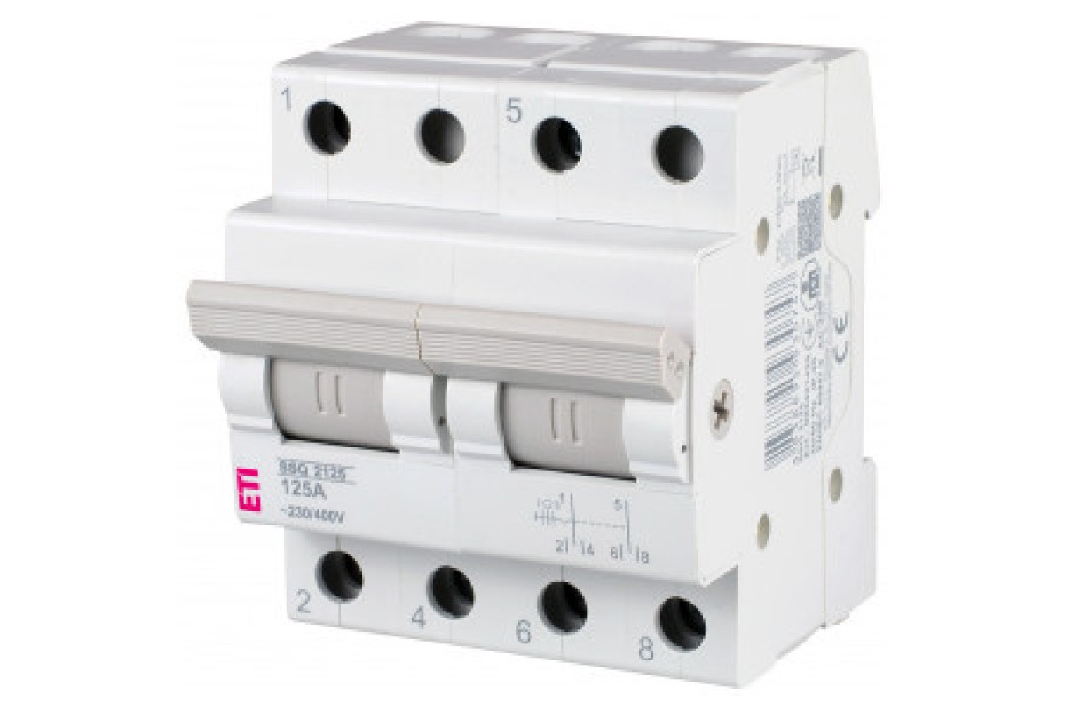 Перемикач навантаження SSQ 2125 2 полюси 125А "1-0-2" ETI (002421429)