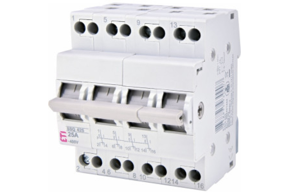 Перемикач навантаження SSQ 440 4 полюси 40А "1-0-2" ETI (002421445)