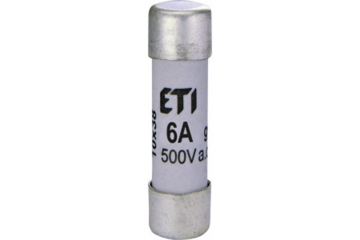 Запобіжник циліндричний CH 10x38 gG 500V 6A ETI (002620005)