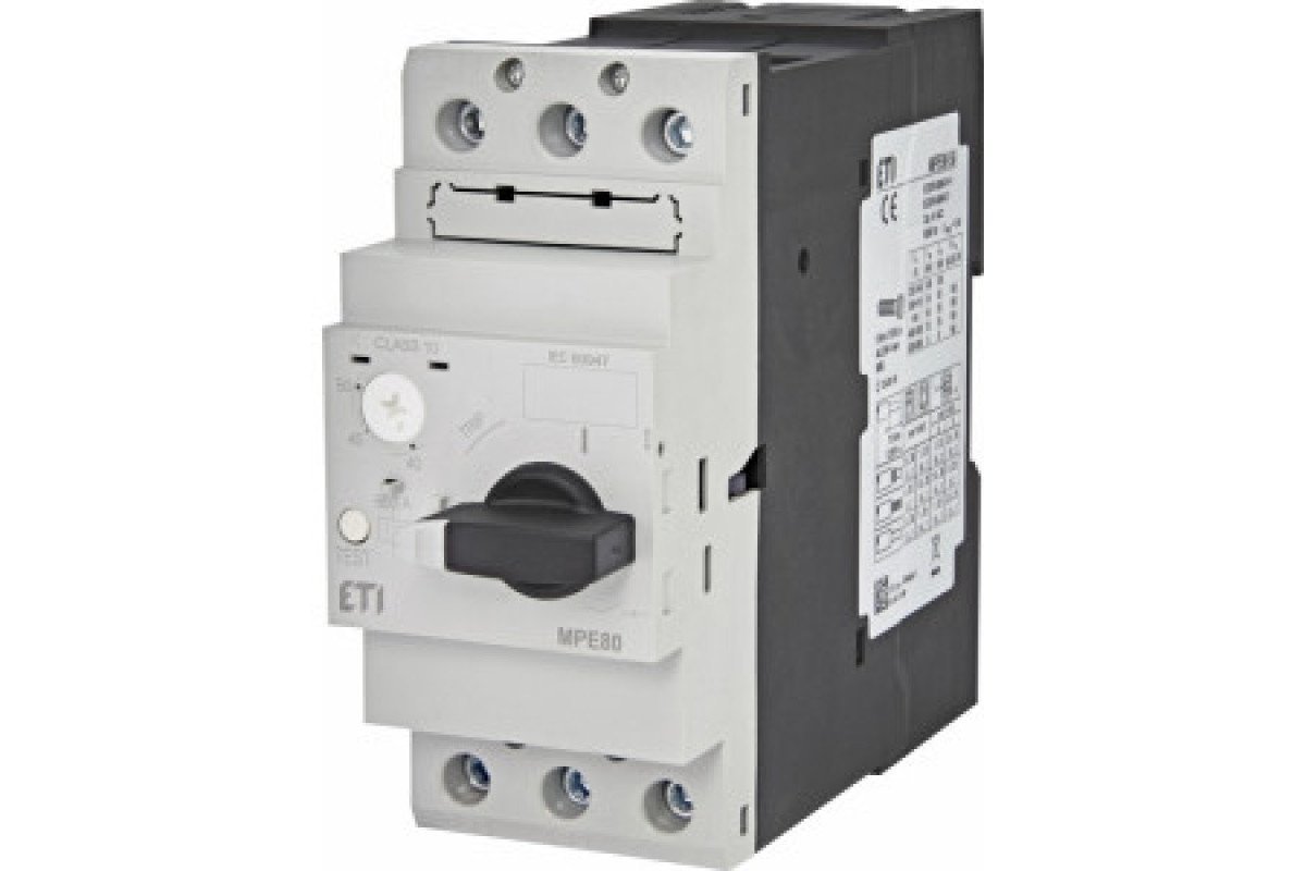 Автоматичний вимикач захисту двигунів MPE80-50 (22,0 kW, 40,0 - 50,0A) ETI (004648016)