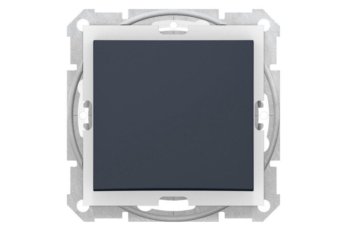 Одноклавішний вимикач ip44 Sedna Scnheider Electric графіт (SDN0100370)