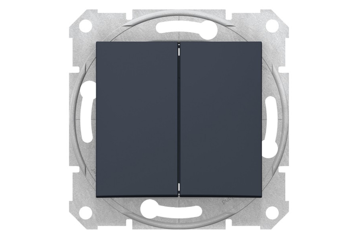 Двоклавішний вимикач Sedna Scnheider Electric графіт (SDN0300170)