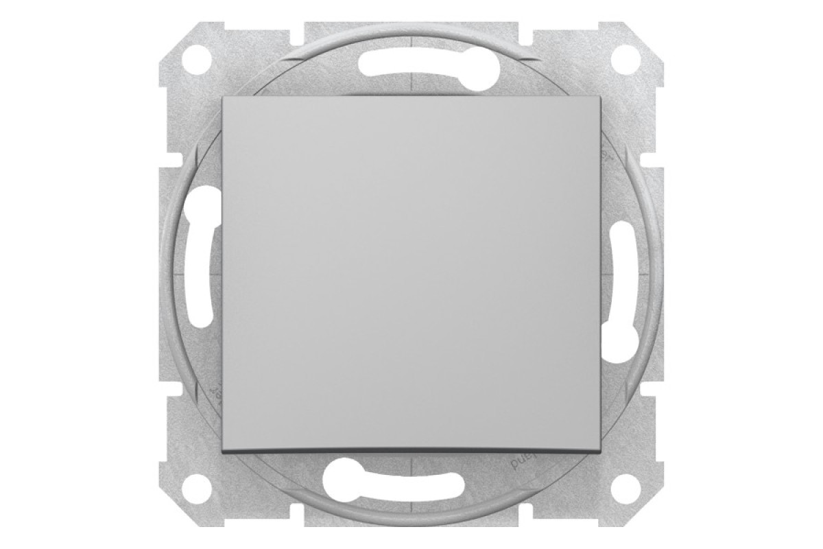 Кнопковий вимикач Sedna Scnheider Electric алюміній (SDN0700160)
