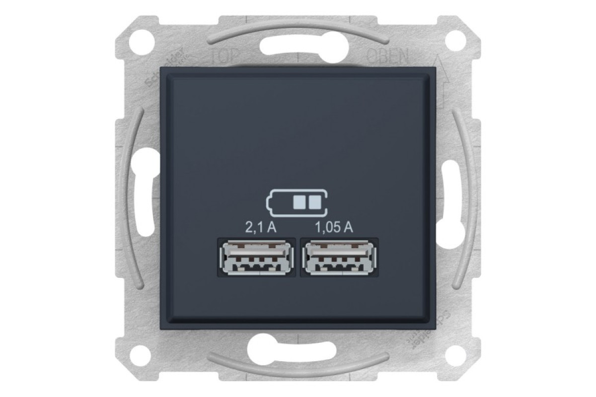 Usb розетка Sedna Schneider Electric 2,1a графіт (SDN2710270)