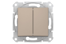 Двоклавішний перемикач Sedna Scnheider Electric титан (SDN0600168)