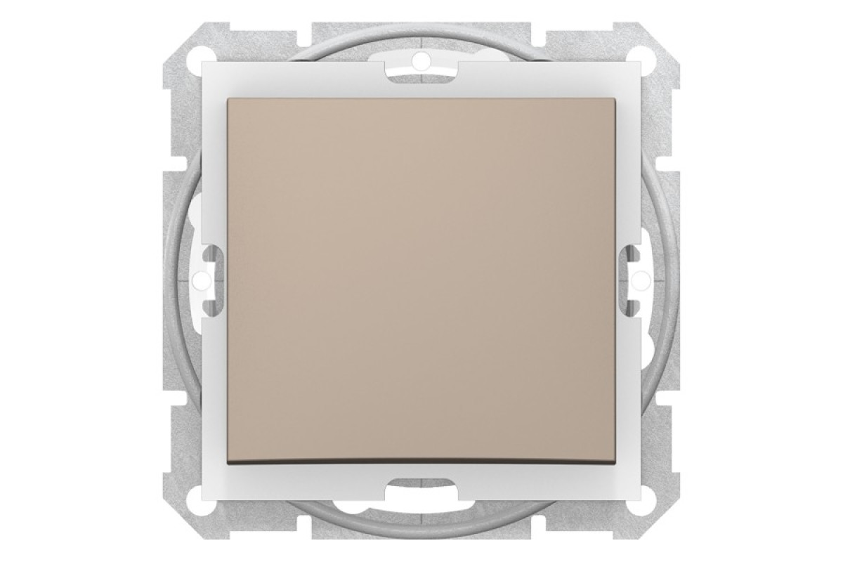 Одноклавішний вимикач ip44 Sedna Scnheider Electric титан (SDN0100368)