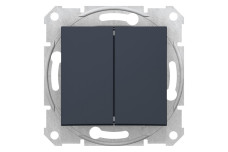 Двоклавішний перемикач Sedna Scnheider Electric графіт (SDN0600170)