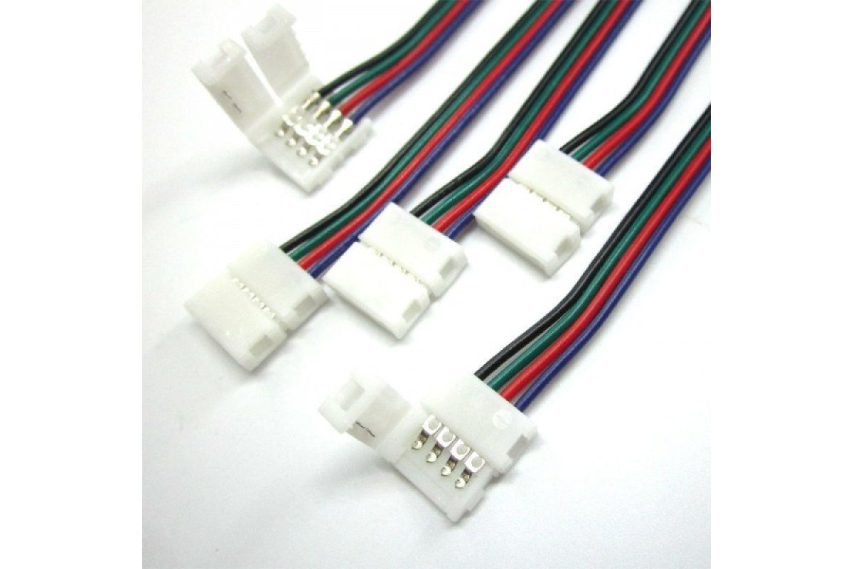 Конектор PROLUM™ для LED стрічки 10 мм, RGB + 2 затискачі (503008)