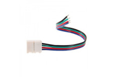 Кабель PROLUM™ для стрічки 5050, RGB, 10 мм, + 1 затискач (503007)