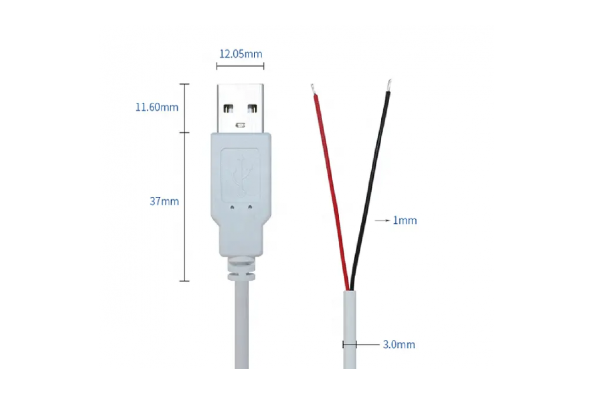 Кабель USB PROLUM™ - 1М, Білий (503042)
