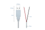 Кабель USB PROLUM™ - 1М, Білий (503042)