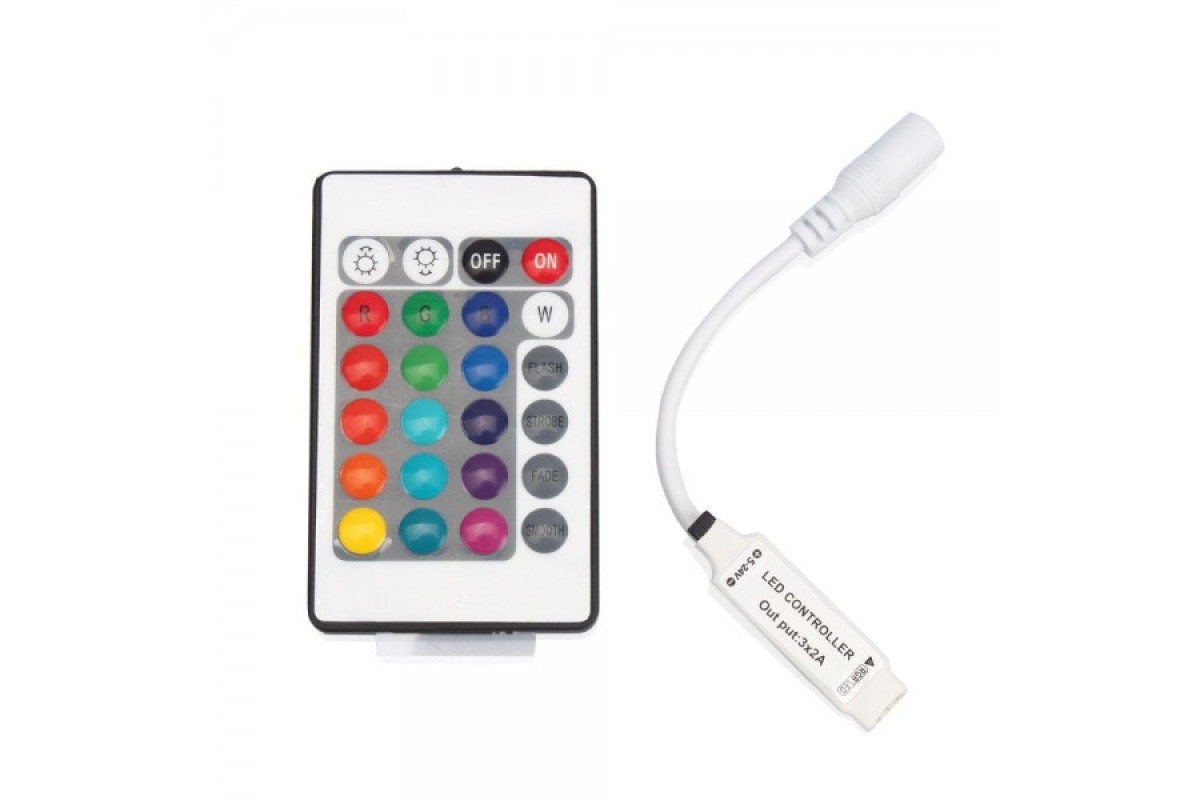 Контролер RGB MINI PROLUM інфрачервоний (IR, 24 кнопки 6A) (402010)