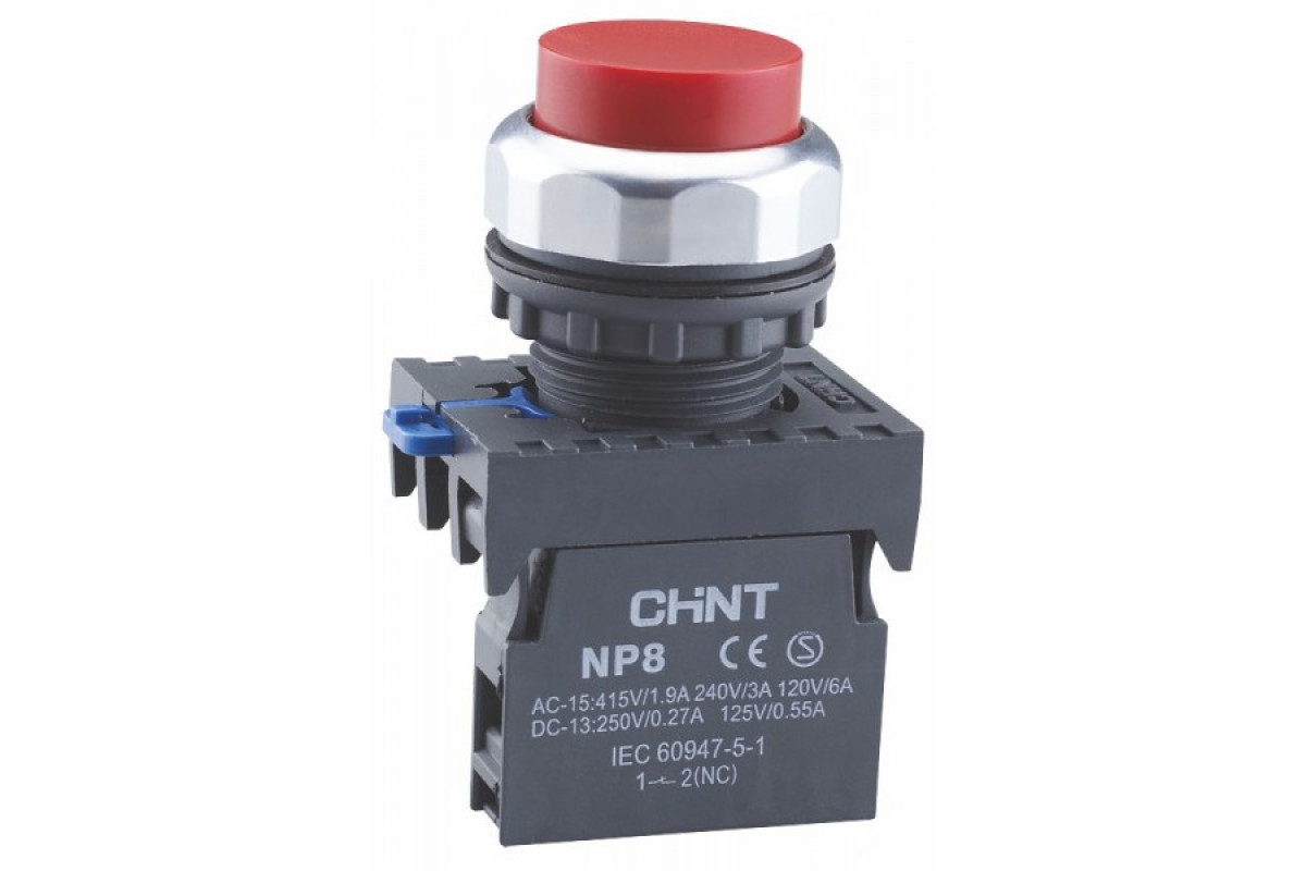 Кнопка виступаюча NP8-GN/5 Жовтий (МК) (578097)