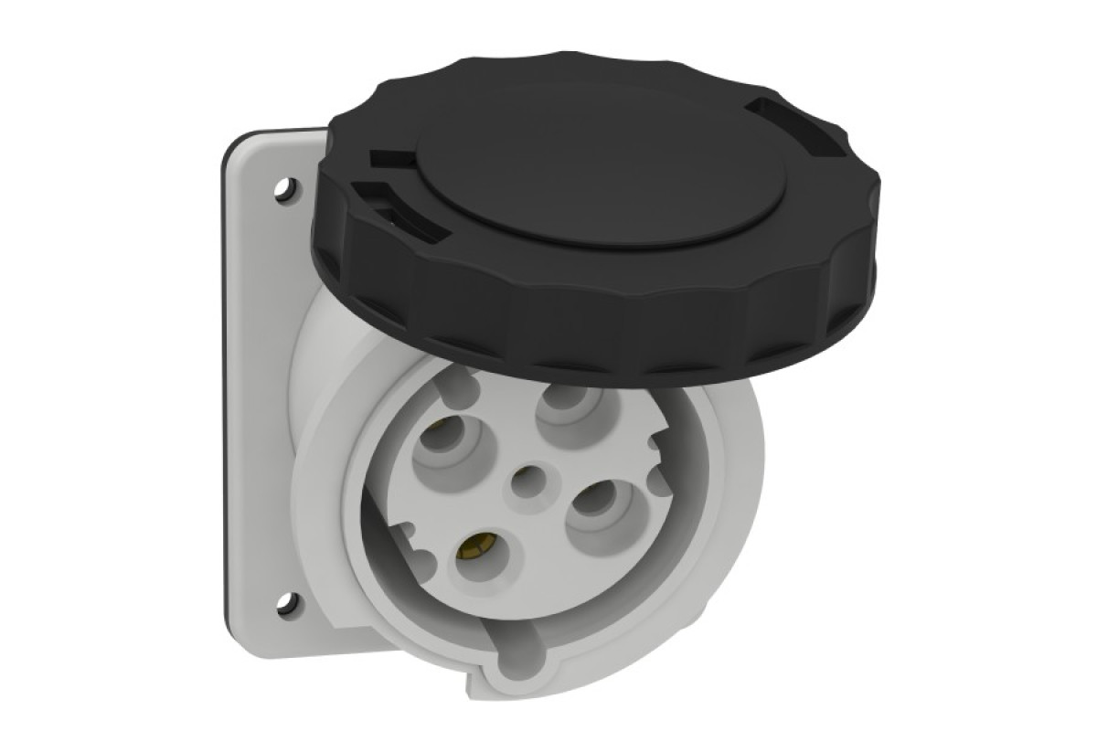 Розетка кутова 63А 3P+РE 480-500В IP67 (81285)