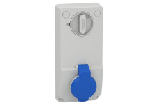 Розетка з вимикачем і блоком 16А 2Р+Е IP44 250В (82031)