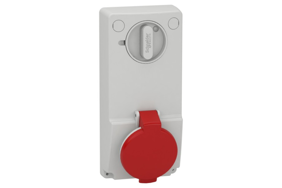 Розетка з вимикачем і блоком 16А 3Р+N+Е IP44 415В (82036)