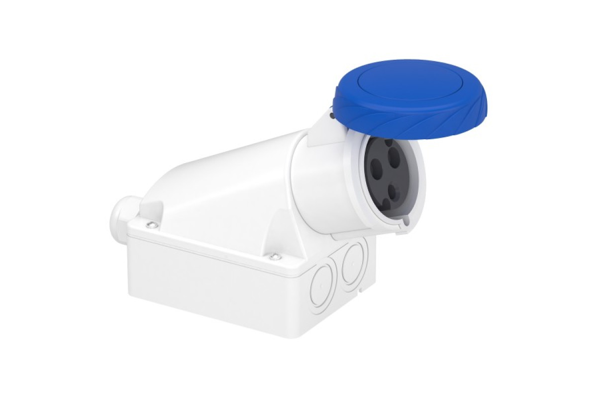 Розетка настінна короб 32А 2Р+Е 250В IP67 (83166)