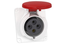 Розетка PRATIKA, кутова, 32A, 3P + E, 380-415 B AC, з'єднання гвинтами, панельна (PKF32F434)
