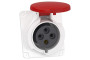 Розетка PRATIKA, кутова, 32A, 3P + E, 380-415 B AC, з'єднання гвинтами, панельна (PKF32F434)