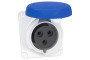 Розетка PRATIKA, кутова, 32A, 2P + E, 200-250 B AC, з'єднання гвинтами, панельна (PKF32F723)