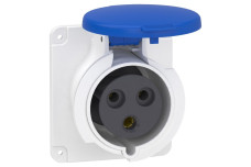 Розетка PRATIKA, пряма, 32A, 2P + E, 200-250 B AC, з'єднання гвинтами, панельна (PKF32G423)