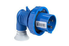Кабельна вилка 90° 16А 2P+E IP67 250В (81754)