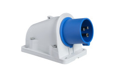 Вилка PratiKa, настінна, кутова, 16A, 2P + E, 200-250 B AC, гвинтове з'єднання (PKE16W423)