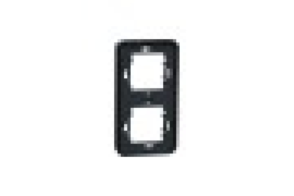 Рамка двомісна вертикальна IP55 Mureva Styl, чорна (MUR34151)