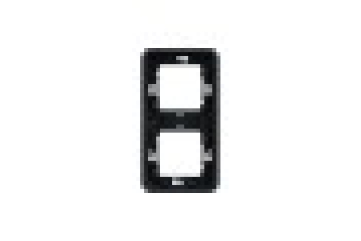 Рамка двомісна вертикальна IP55 Mureva Styl, чорна (MUR34151)