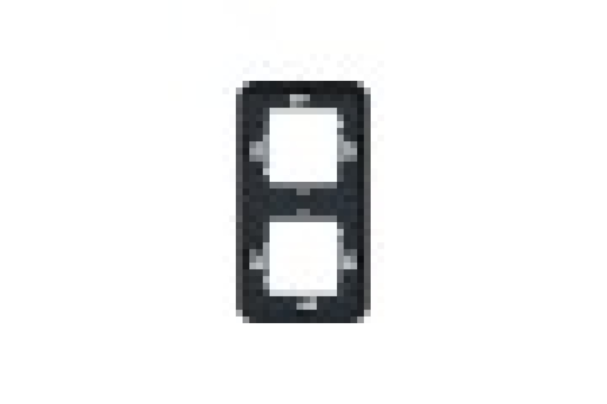 Рамка двомісна вертикальна IP55 Mureva Styl, чорна (MUR34151)