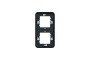 Рамка двомісна вертикальна IP55 Mureva Styl, чорна (MUR34151)