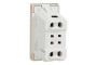 Розетка New Unica, механізм, 2P, 10A, European, за шторками, IP3x, бежевий (NU303144)