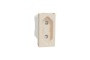 Розетка New Unica, механізм, 2P, 10A, European, за шторками, IP3x, бежевий (NU303144)