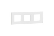 Рамка 3-постова Unica Deco Material, матовий білий (NU600679)