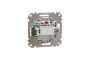 Одноклавішний вимикач з синьою LED підсвіткою 10 АХ Береза Sedna Elements (SDD180101L)