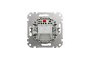 Одноклавішний вимикач з синьою LED підсвіткою 10 АХ Береза Sedna Elements (SDD180101L)