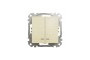 Двоклавішний вимикач з синьою LED підсвіткою 10 АХ Береза Sedna Elements (SDD180105L)