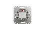 Одноклавішний перемикач з синьою LED підсвіткою 10 АХ Береза Sedna Elements (SDD180106L)