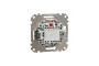 Одноклавішний перемикач з синьою LED підсвіткою 10 АХ Береза Sedna Elements (SDD180106L)