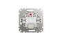 Двоклавішний вимикач з синьою LED підсвіткою 10 АХ Венге Sedna Elements (SDD181105L)