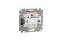 Двоклавішний вимикач з синьою LED підсвіткою 10 АХ Венге Sedna Elements (SDD181105L)