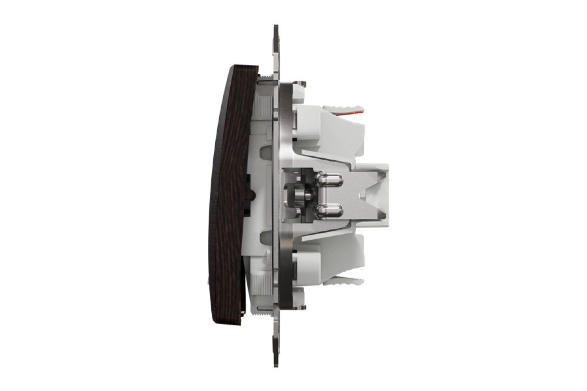 Одноклавішний перемикач з синьою LED підсвіткою 10 АХ Венге Sedna Elements (SDD181106L)