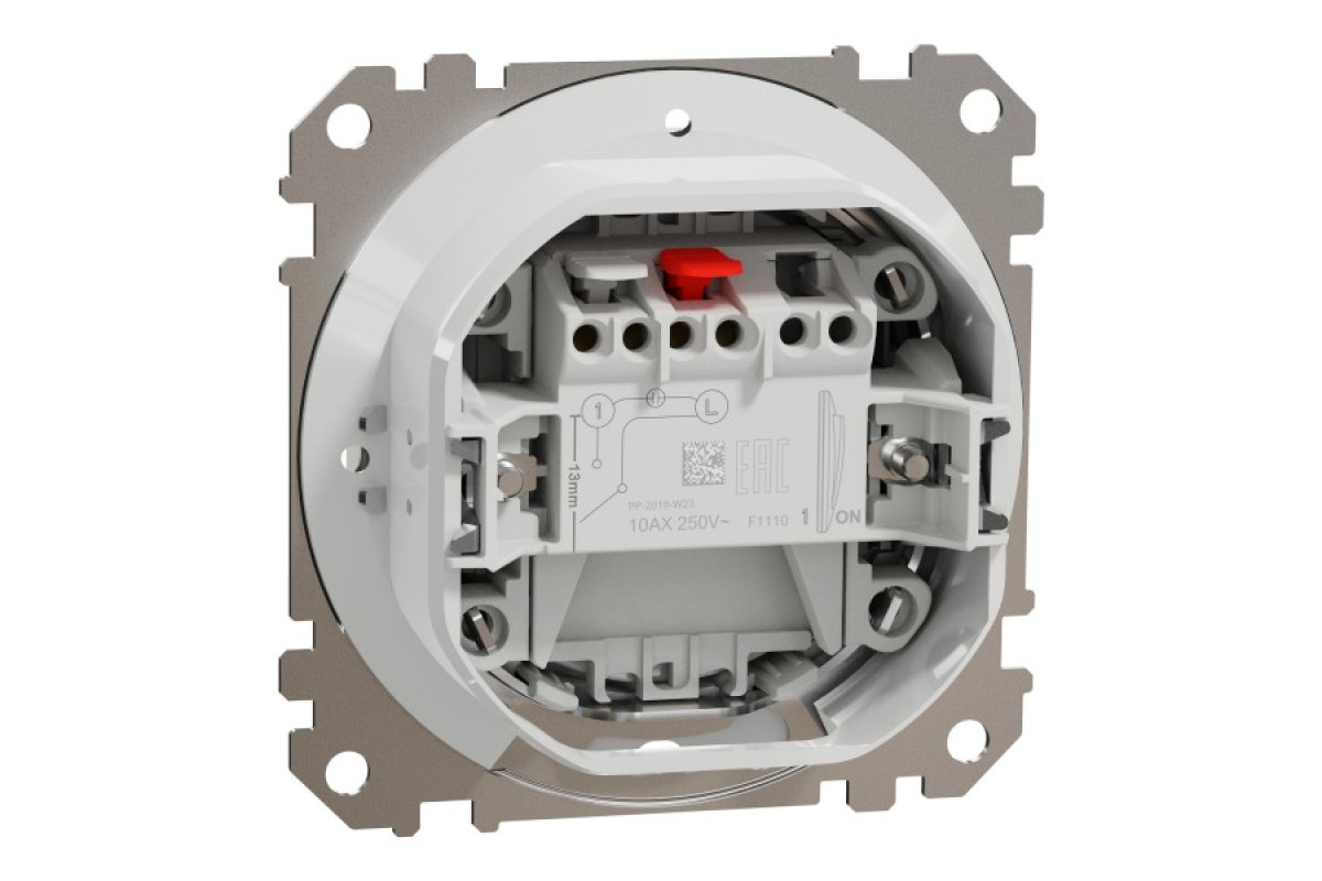 Одноклавішний вимикач, 10АX, IP44, білий, Sedna Design & Elements (SDD211101)