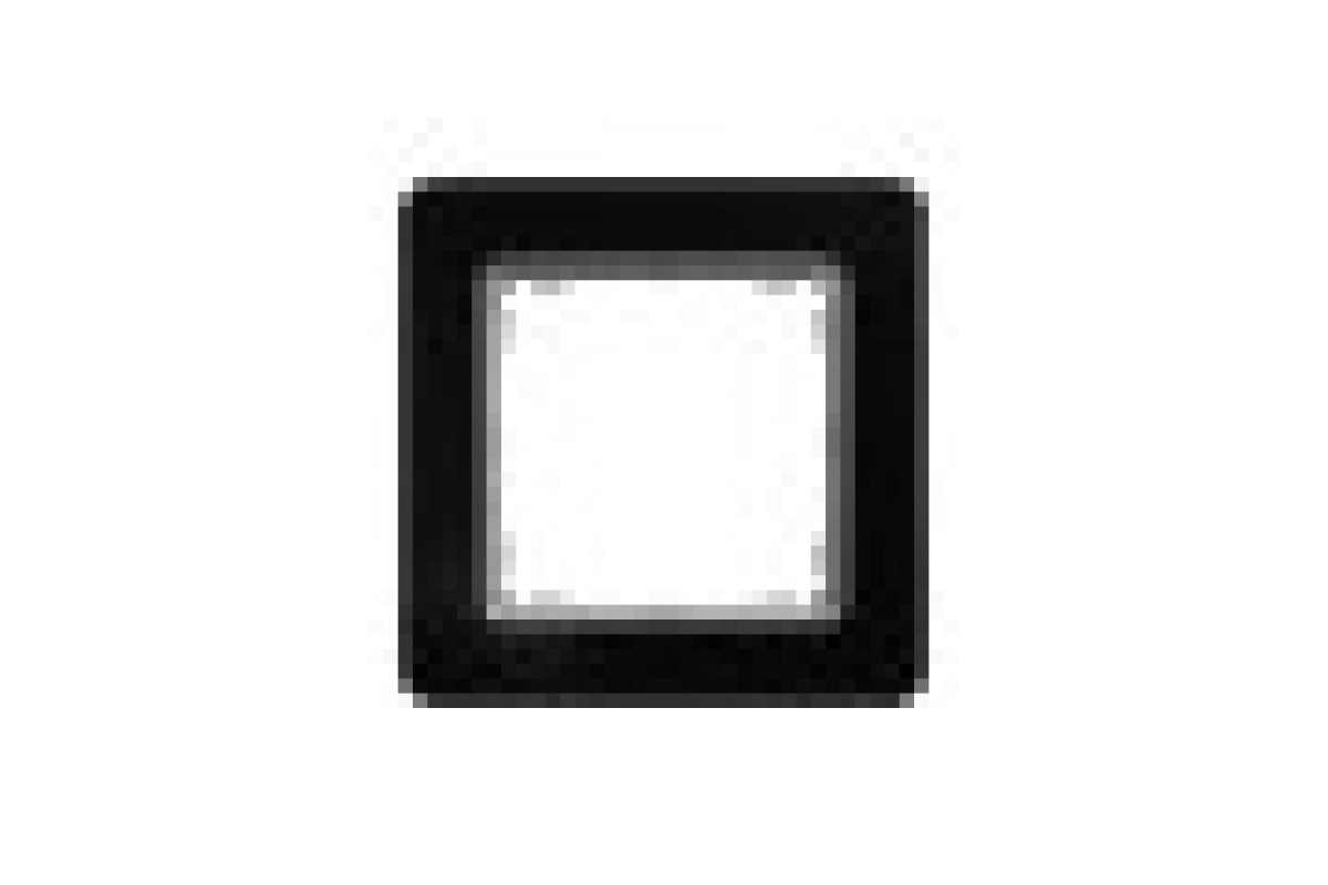 Рамка 1-постова Штучне чорне скло Sedna Elements (SDD361801)