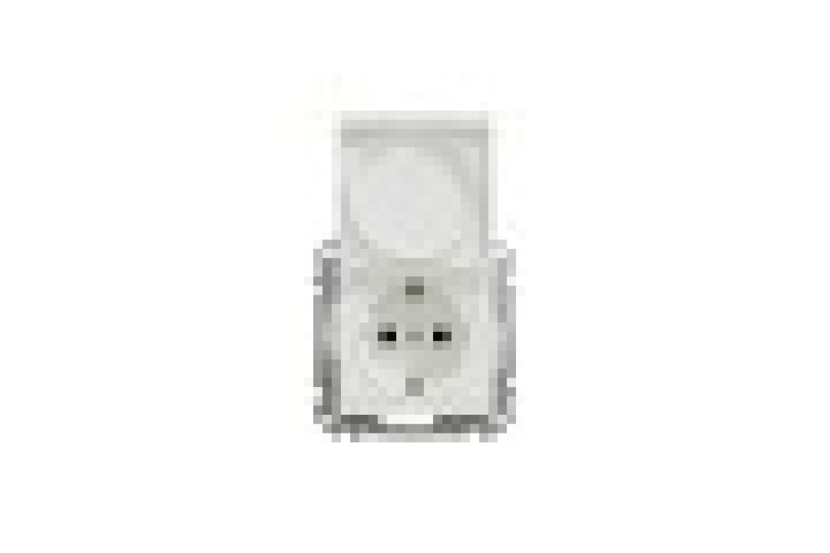 Розетка з заземлення, зі шторками, та з кришкою IP44 Білий Sedna Design (SDD211024)