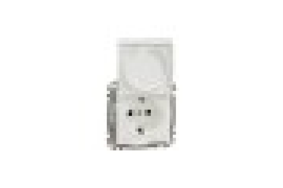 Розетка з заземлення, зі шторками, та з кришкою IP44 Білий Sedna Design (SDD211024)