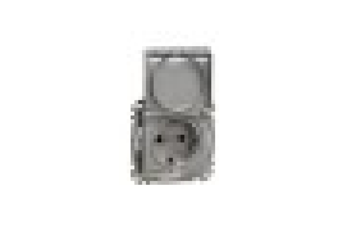 Розетка з заземлення, зі шторками, та з кришкою IP44 Алюміній Sedna Design (SDD213024)