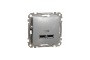 USB розетка тип A+A 2,1A Алюміній Sedna Design (SDD113401)