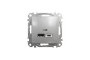 USB розетка ип A+C 2,4A Алюміній Sedna Design (SDD113402)